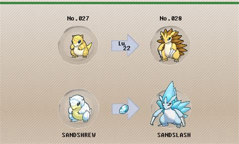 sandshrew evolution level.